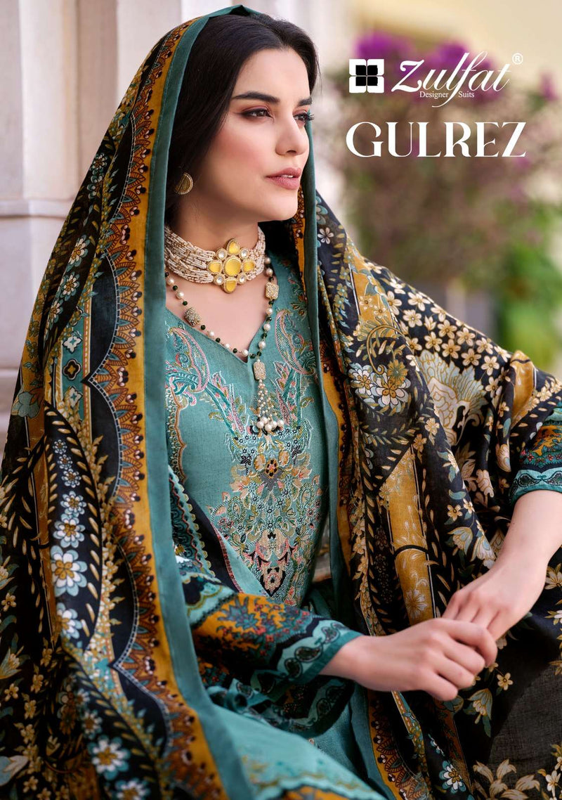 Zulfat Designer Suits Gulrez Cotton Heavy Daman Embroidery Work Daily Wear Salwar Suit