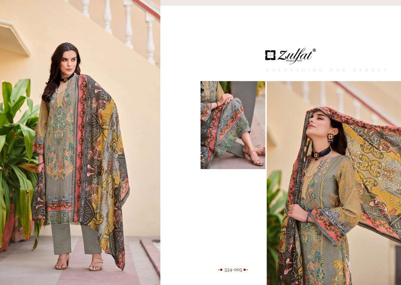 Zulfat Designer Suits Gulrez Cotton Heavy Daman Embroidery Work Daily Wear Salwar Suit