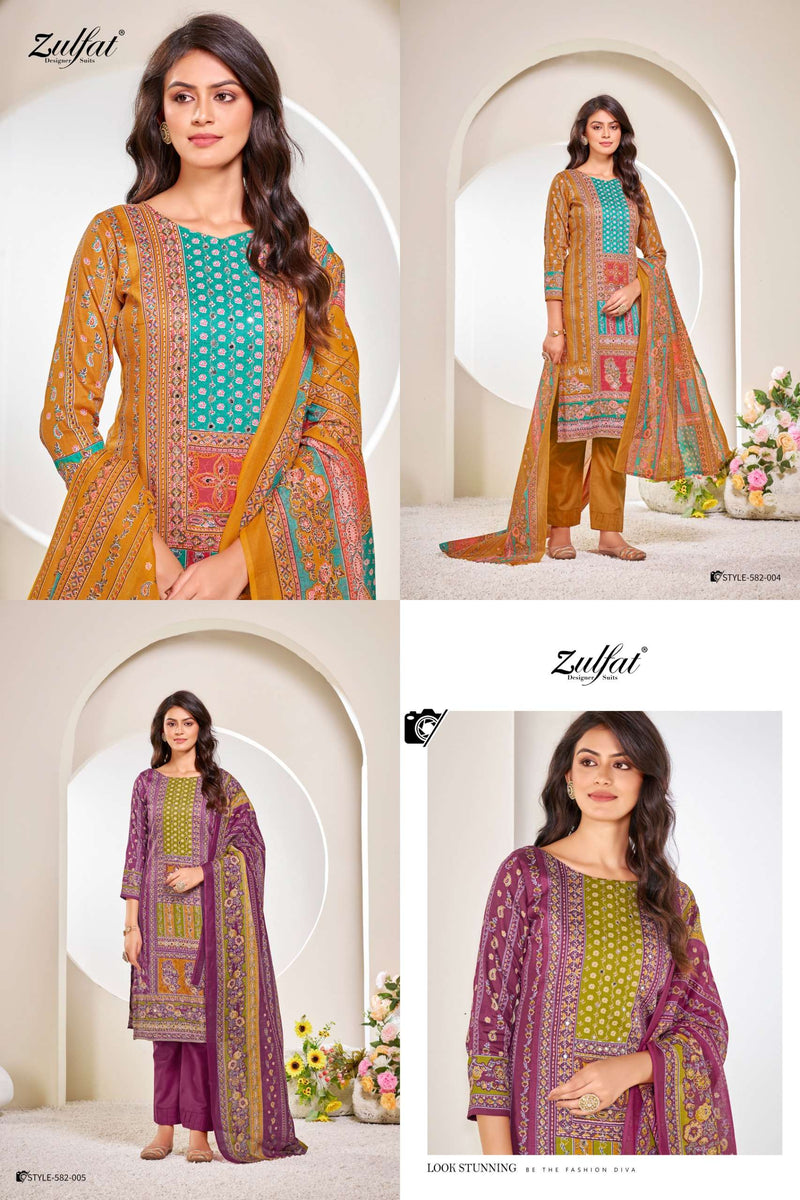 Zulfat Designer Suits Raabta Jam Cotton Designer Print Salwar Suit