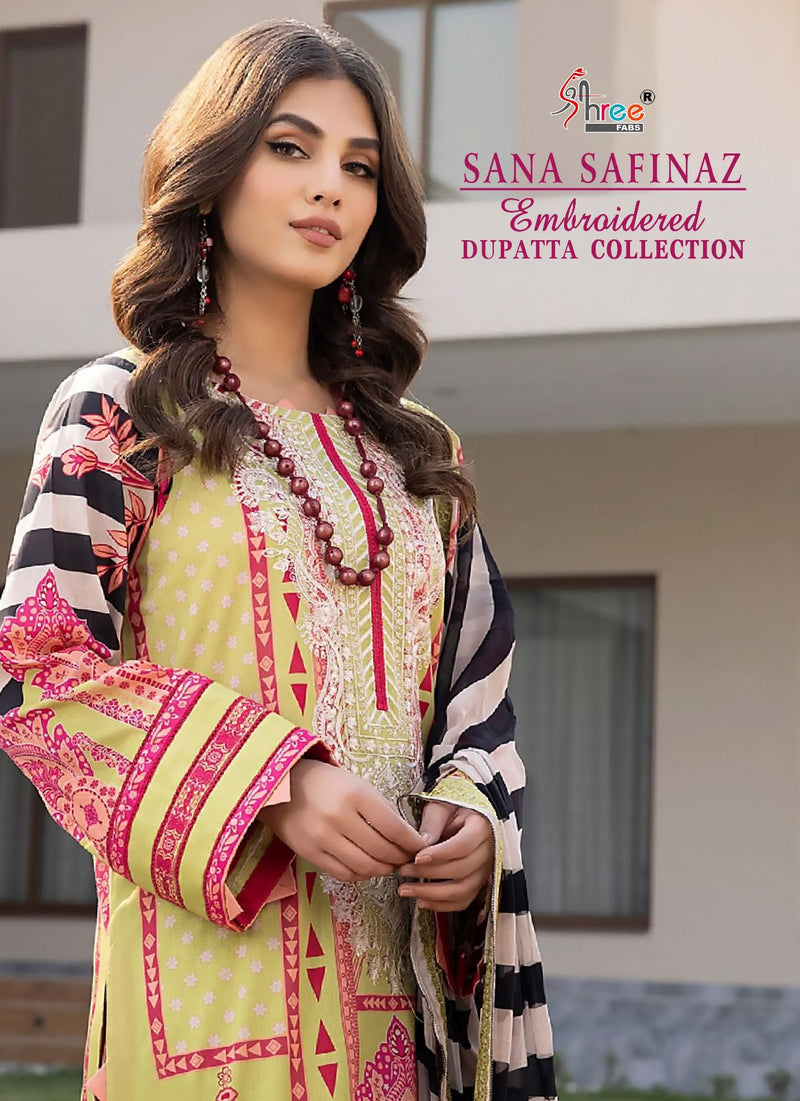 Shree Fabs Sana Safinaz Embroidered Dupatta Collection Pure Cotton Print Self Embroidery Fancy Pakistani Salwar Kameez