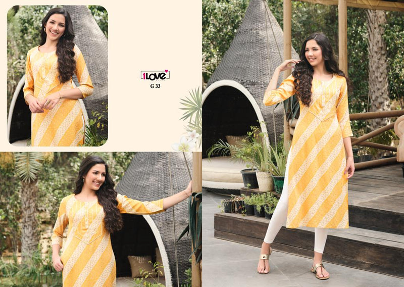 1Love S4U Gold Vol 3 Rayon Fancy Wear Kurtis