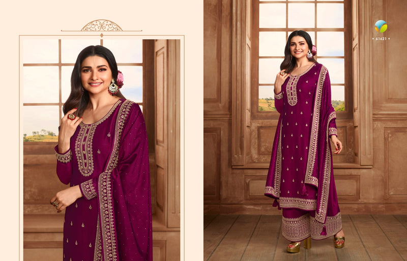 Vinay Fashion Kaseesh Shaheen Vol 3 Hit List Embroidered Silk Georgette Partywear Designer Salwar Suit