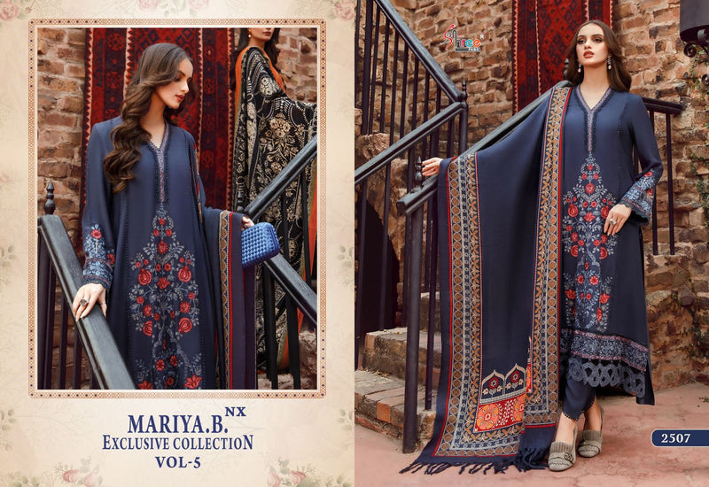 Shree Fabs Maria B Exclusive Collection Vol 5 Nx Pure Rayon Cotton Heavy Kasmiri Self Embroidery Pakistani Salwar Suit