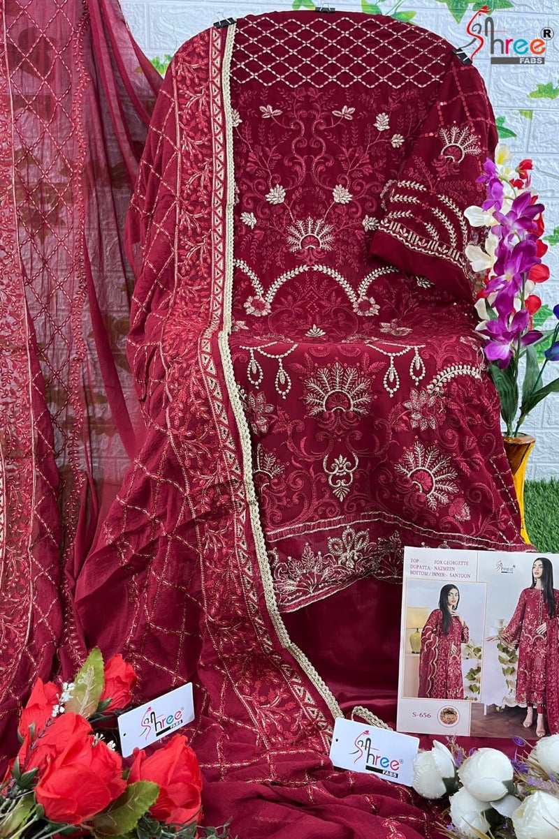 Shree Fabs S 656 Fox Georgette  Embroidery Pakistani Salwar Kameez