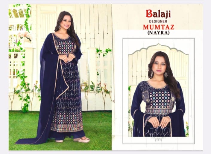 Balaji Designer Mumtaz Georgette Naira Cut Designer Salwar Suit