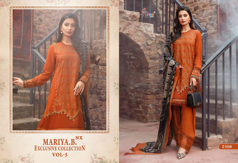 Shree Fabs Maria B Exclusive Collection Vol 5 Nx Pure Rayon Cotton Heavy Kasmiri Self Embroidery Pakistani Salwar Suit