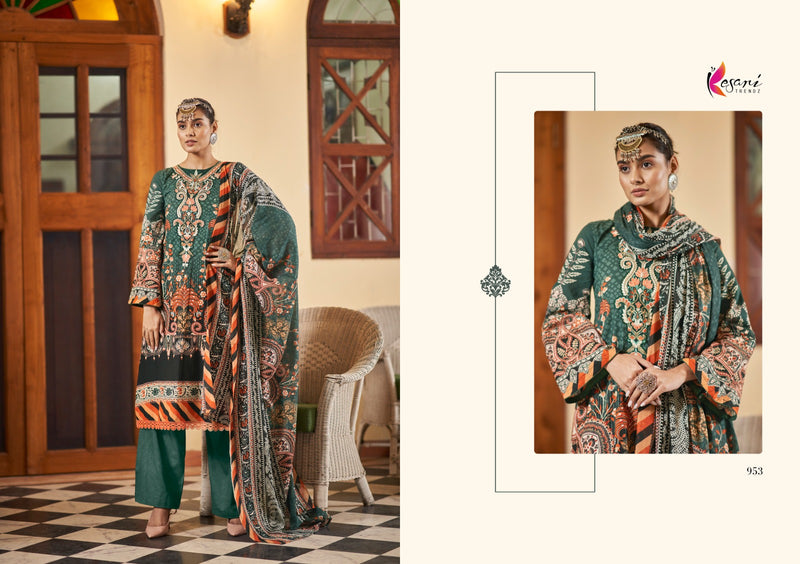 Kesari Trendz Jannat E Noor Print Pure Lawn Cotton Embroidery Work Salwar Kameez