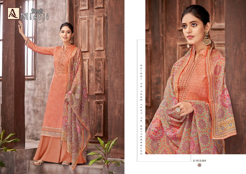 Alok Suit Mistii Pure Jam Cotton With Embroidered Swarovki Diamond Work Salwar Suit