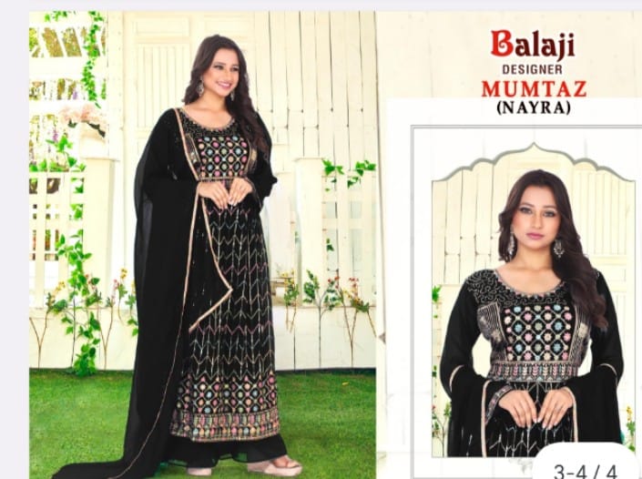 Balaji Designer Mumtaz Georgette Naira Cut Designer Salwar Suit