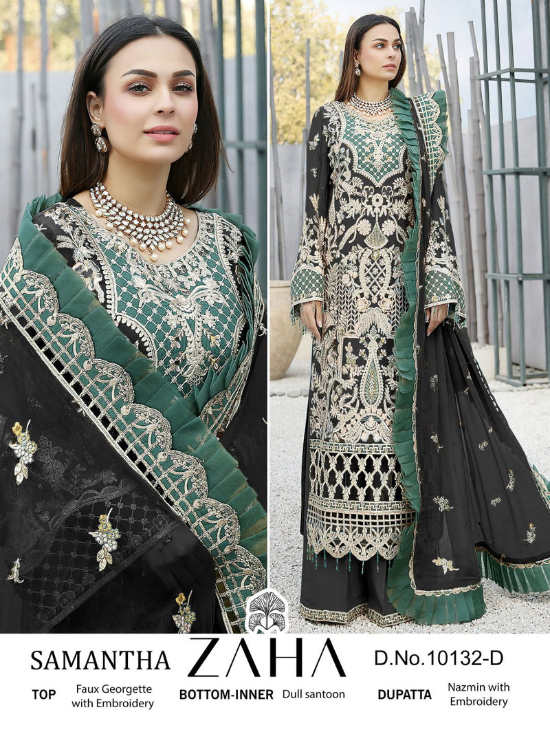 Zaha Samantha Vol 1 Georgette With Heavy Embroidered Pakistani Salwar Suit