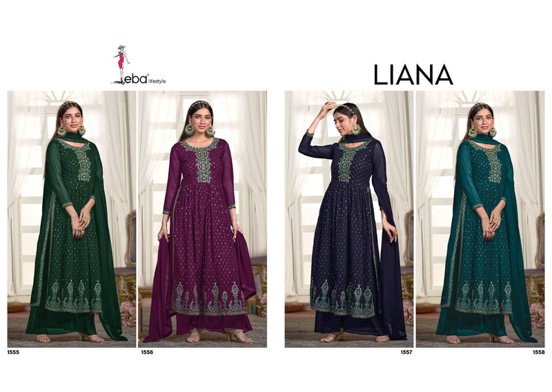 Eba Lisfestyle Liana Georgette With Embroidery Work Partywear Designer Kurti