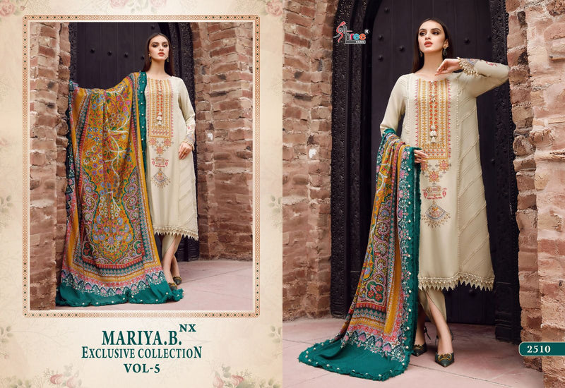 Shree Fabs Maria B Exclusive Collection Vol 5 Nx Pure Rayon Cotton Heavy Kasmiri Self Embroidery Pakistani Salwar Suit