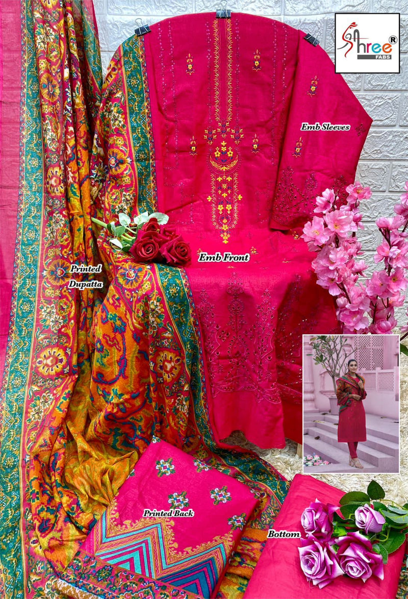 Shree Fabs Riwayat Vol 1 Pure Lawn Cotton Print Exclusive Self Embroidery Fancy Partywear Designer Salwar Suit