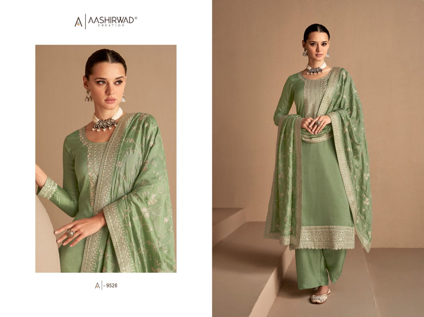 Aashirwad Creation Dhaga Premium Silk Santoon Fancy Designer Partywear Salwar Kameez