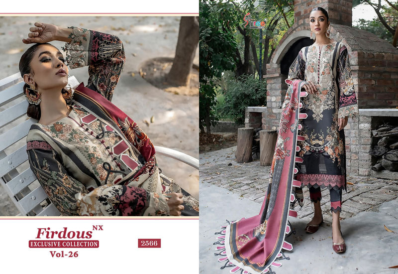 Shree Fabs Frirdous Exclusive Collection Vol 26 NX Pure Cotton Print With Exclusive Patches Work  Pakistani Salwar Suit