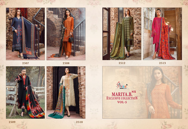 Shree Fabs Maria B Exclusive Collection Vol 5 Nx Pure Rayon Cotton Heavy Kasmiri Self Embroidery Pakistani Salwar Suit