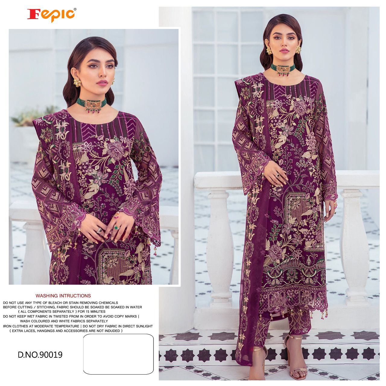 Fepic Rosemeen 90019 Fox Georgette Designer Pakistani Style Party Wear Salwar Suits