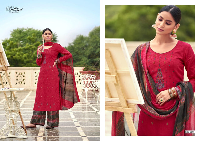 Belliza Designer Studio Aadhya Jam Cotton Festive Wear Patiala Style Salwar Suits With Embroidery Work