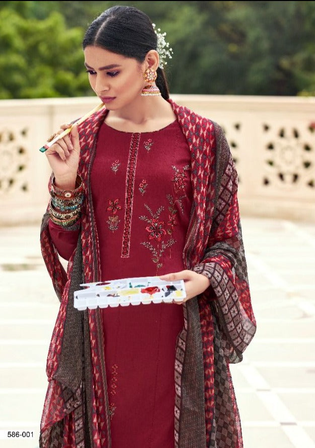 Belliza Designer Studio Aadhya Jam Cotton Festive Wear Patiala Style Salwar Suits With Embroidery Work