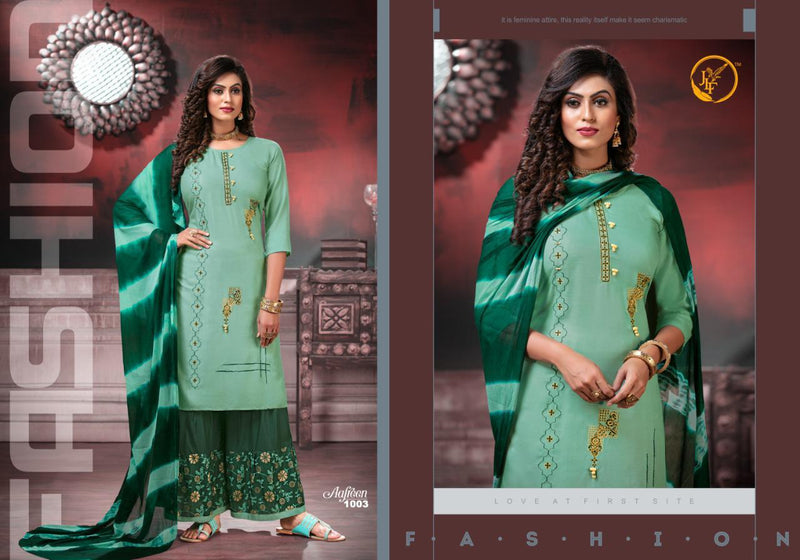 Jlf Presents Aafreen Rayon With Heavy Embroidery Work Stylish Designer Party Wear Fancy Kurti