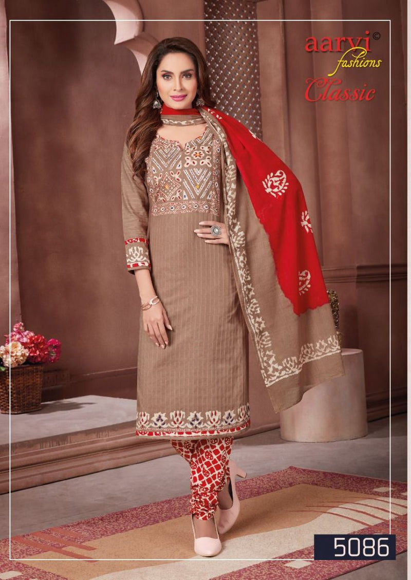 Aarvi Fashion Classic Vol 1 Pure Dobby Cotton Party Wear Salwar Kameez