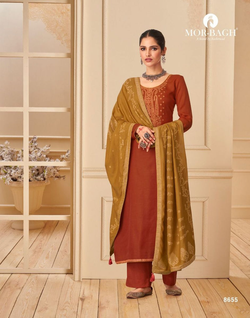 AASHIRWAD CREATION LOTUS SILK WITH EMBROIDERY WORK DESIGNER SALWAR SUITS