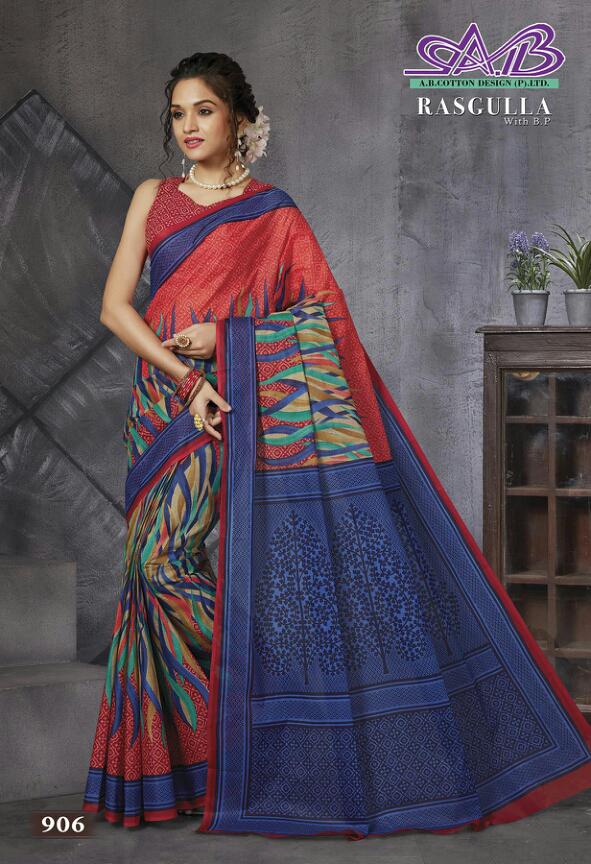 A B Cotton Rasgulla Mulmul Cotton Heavy Quality Fency Designer Saree