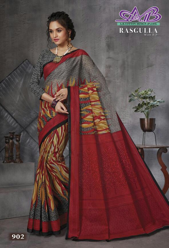 A B Cotton Rasgulla Mulmul Cotton Heavy Quality Fency Designer Saree