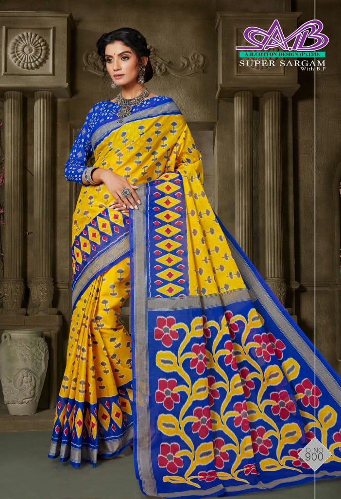 A B Cotton Super Sargam  Mulmul Cotton Quality Fency Saree