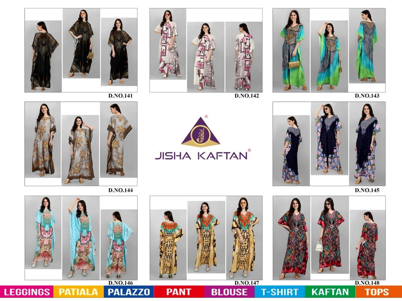 Jelite Jisha Kaftan Afreen Vol 6 Polyester Crepe Printed Stylish Fancy Kaftans