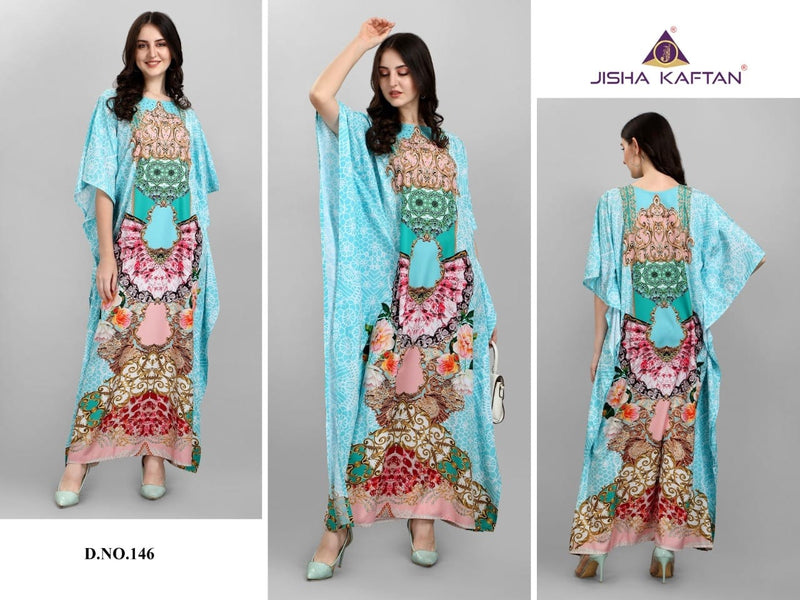 Jelite Jisha Kaftan Afreen Vol 6 Polyester Crepe Printed Stylish Fancy Kaftans