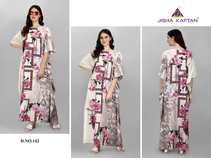 Jelite Jisha Kaftan Afreen Vol 6 Polyester Crepe Printed Stylish Fancy Kaftans