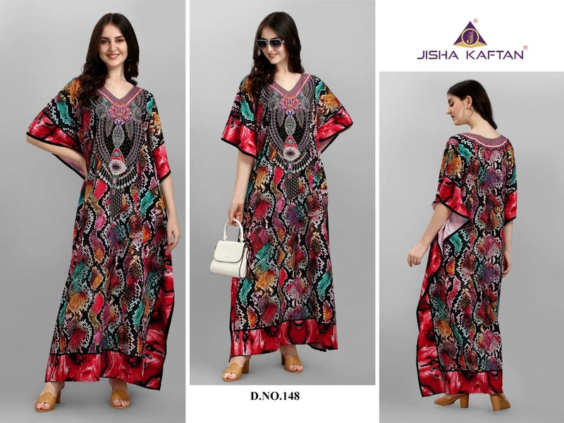 Jelite Jisha Kaftan Afreen Vol 6 Polyester Crepe Printed Stylish Fancy Kaftans