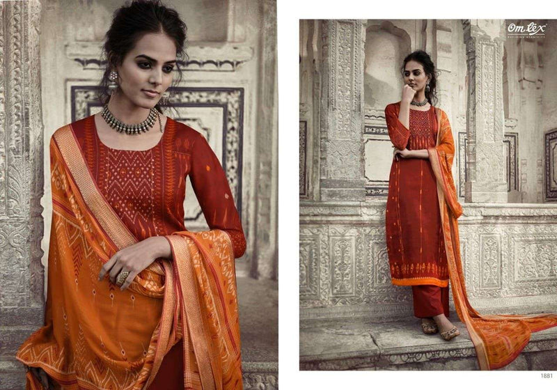 Omtex Present Ah Lam Organza Satin Silk Party Wear Salwar Suits With Digital Print