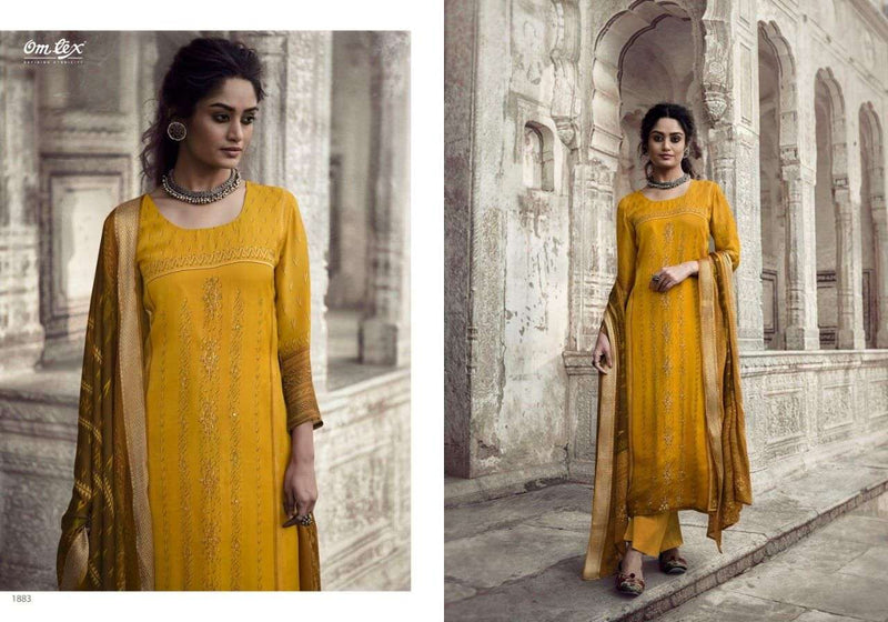 Omtex Present Ah Lam Organza Satin Silk Party Wear Salwar Suits With Digital Print