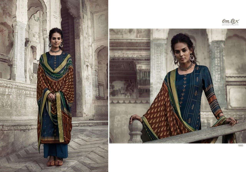 Omtex Present Ah Lam Organza Satin Silk Party Wear Salwar Suits With Digital Print