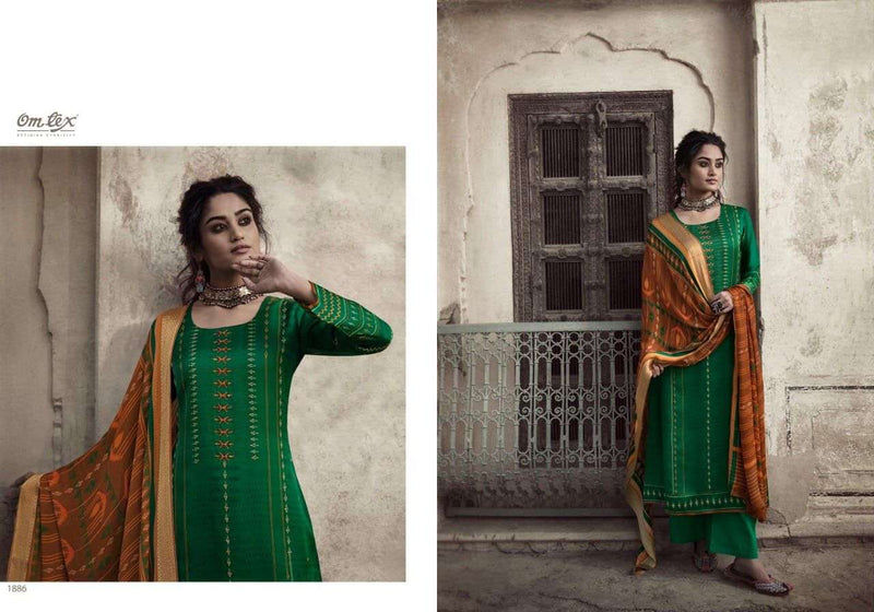 Omtex Present Ah Lam Organza Satin Silk Party Wear Salwar Suits With Digital Print