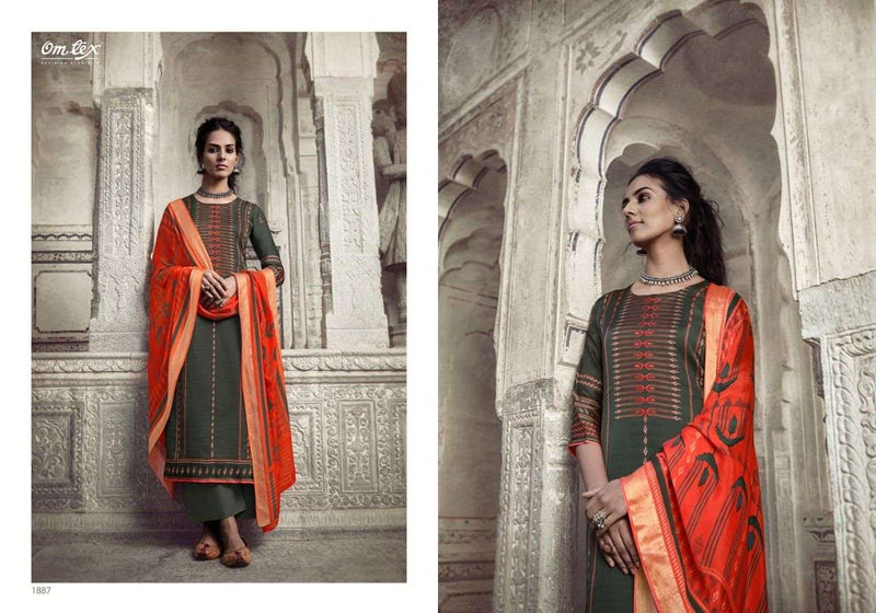 Omtex Present Ah Lam Organza Satin Silk Party Wear Salwar Suits With Digital Print