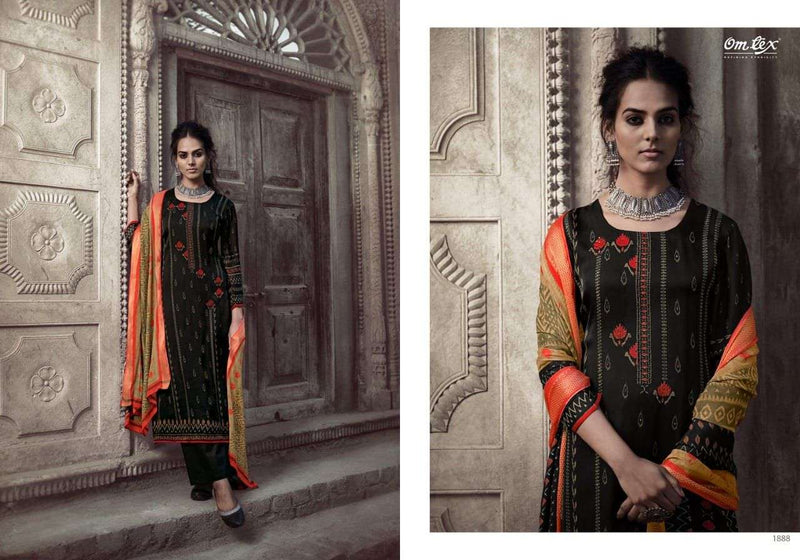 Omtex Present Ah Lam Organza Satin Silk Party Wear Salwar Suits With Digital Print