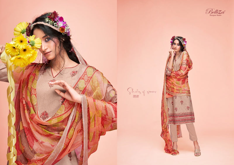 Belliza  Designer Studio Ahalya Cotton Party Wear Suits With Beautiful Digital Prints