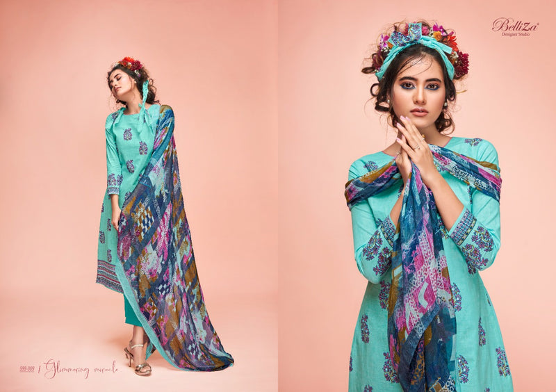 Belliza  Designer Studio Ahalya Cotton Party Wear Suits With Beautiful Digital Prints