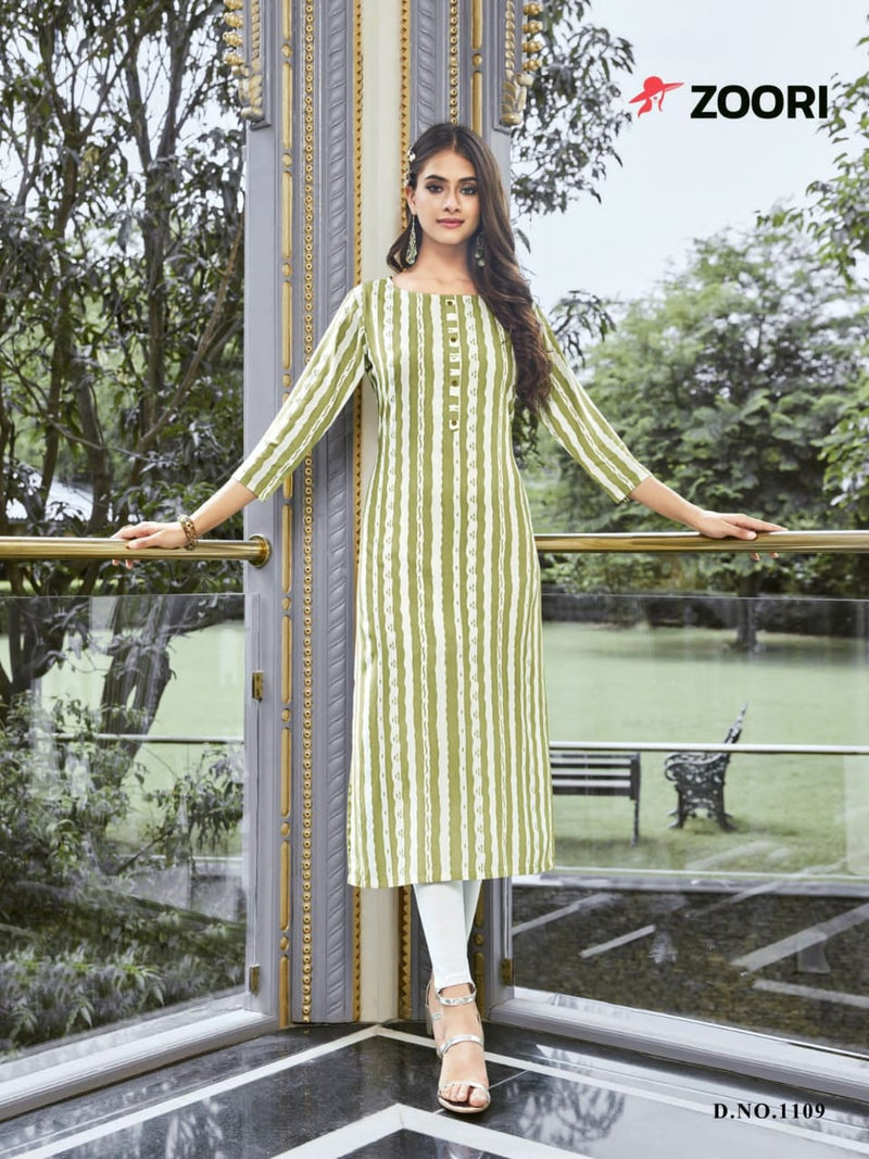 Zoori Akshara Vol 18 Rayon Stylish Designer Festive Wear Fancy Kurti