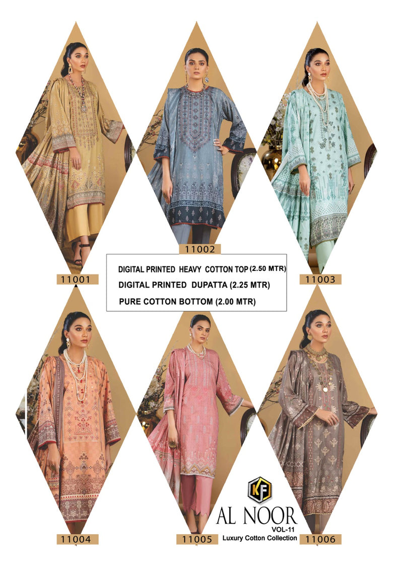 Keval Fab Al Noor Vol 11 Heavy Cotton Print Karachi Printed Designer Salwar Kameez