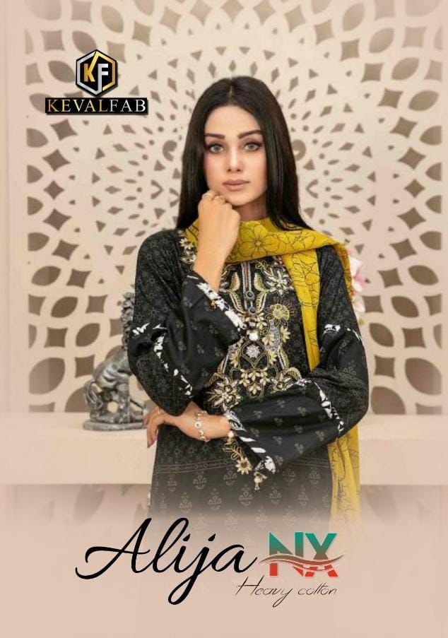 Keval Fabs Alija Nx Pure Cotton With Fancy Printed Work Stylish Designer Party wear Salwar Kameez