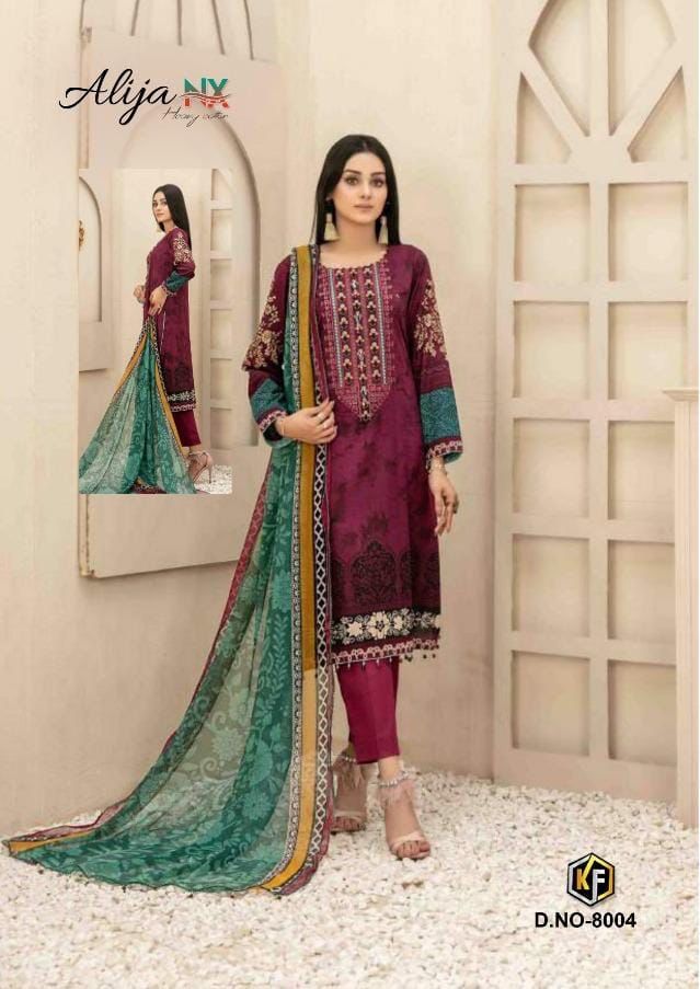 Keval Fabs Alija Nx Pure Cotton With Fancy Printed Work Stylish Designer Party wear Salwar Kameez