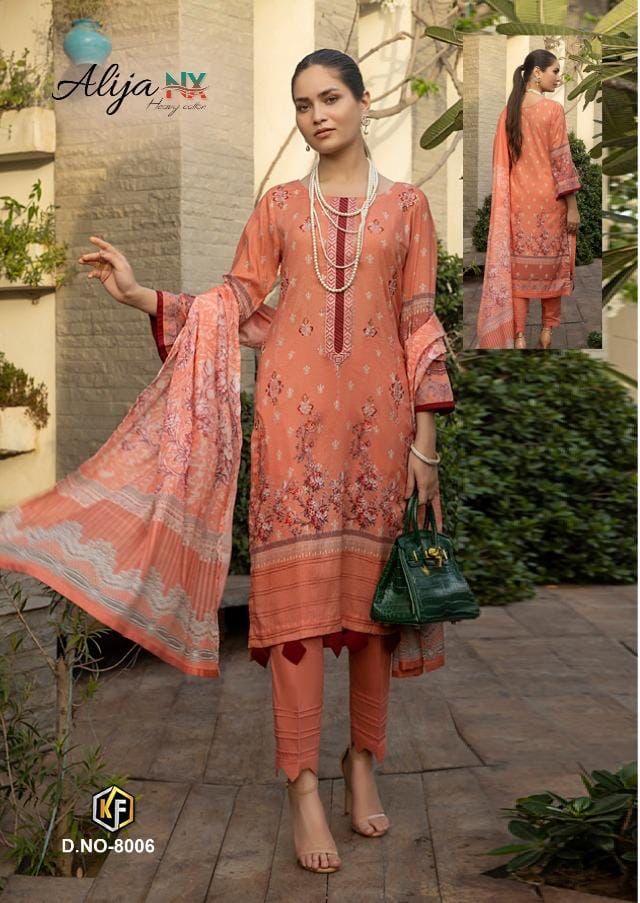 Keval Fabs Alija Nx Pure Cotton With Fancy Printed Work Stylish Designer Party wear Salwar Kameez