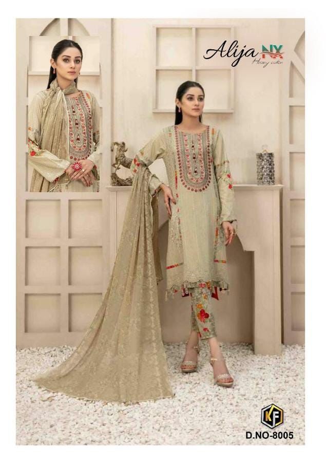 Keval Fabs Alija Nx Pure Cotton With Fancy Printed Work Stylish Designer Party wear Salwar Kameez