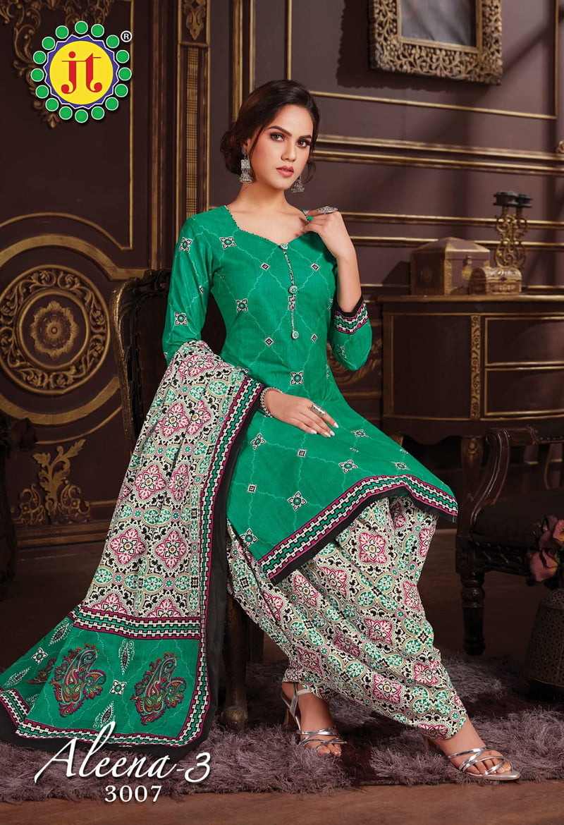 Jt Aleena Vol 3 Pure Cotton Printed Festive Wear Salwar Suits