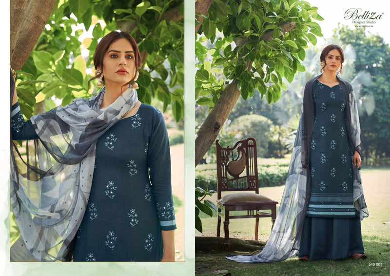 Belliza Designer Studio Amogh Pure Premium Cotton Print With Heavy Handwork Salwar Suit