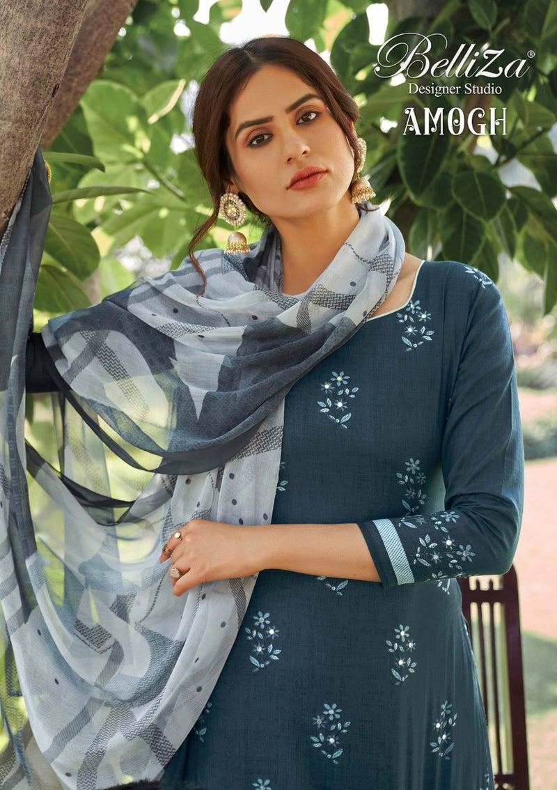 Belliza Designer Studio Amogh Pure Premium Cotton Print With Heavy Handwork Salwar Suit